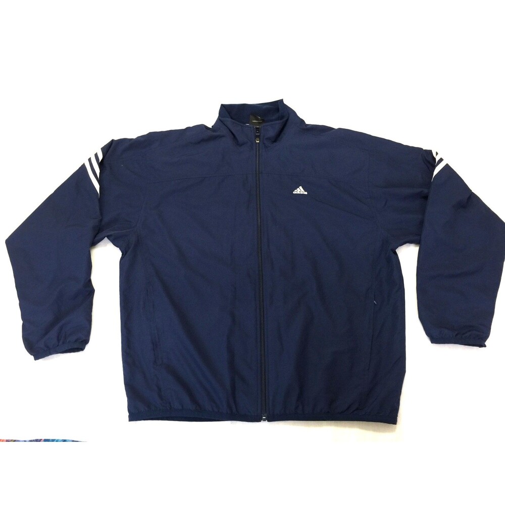 ADIDAS MENS ATHLETIC FULL ZIP JACKET SIZE L